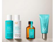 Cestovn� sada na uhladenie krepat�ch vlasov Moroccanoil Greetings From Frizz Control + kr�m na ruky a ta�ti�ka zadarmo