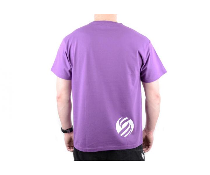 Triko s krtkym rukvom - pnske, fialov XXL