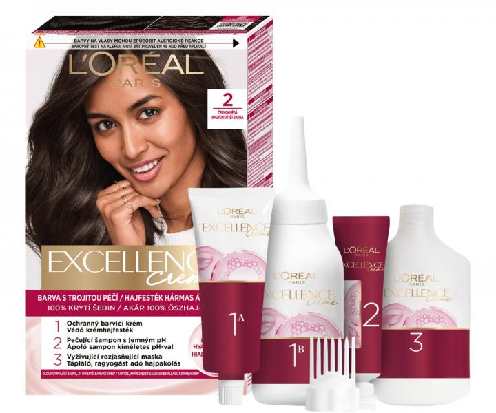 Permanentn� farba Lor�al Excellence Creme - 2 �iernohned�