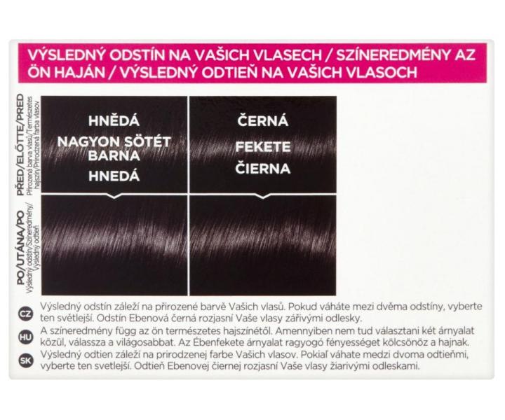 Preliv bez amoniaku Loral Casting Crme Gloss - 200 ebenov ierna