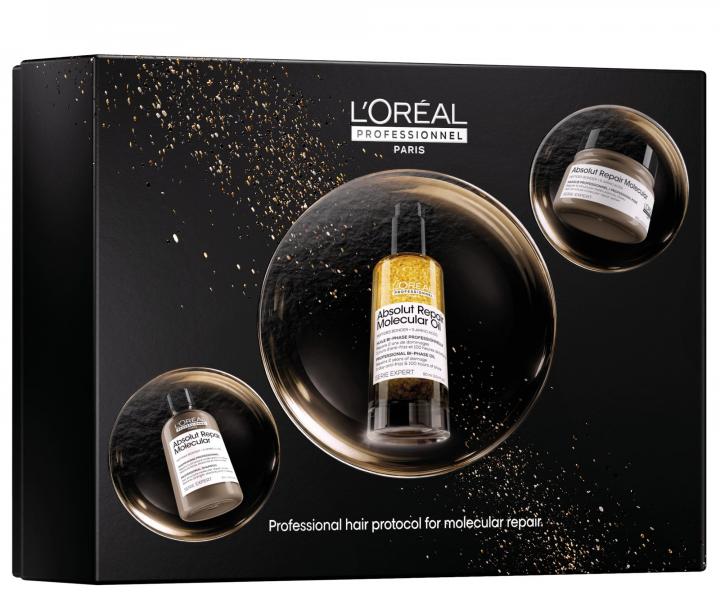 Dar�ekov� sada pre po�koden� vlasy Lor�al Professionnel Serie Expert Absolut Repair Molecular Trio