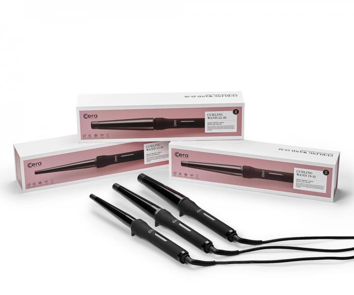 Profesion�lna k�nick� kulma Cera Curling Wand 13 - 26 mm