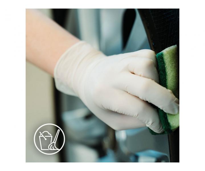 Latexov pdrovan rukavice Espeon Latex Fit - 100 ks, biele, vekos S