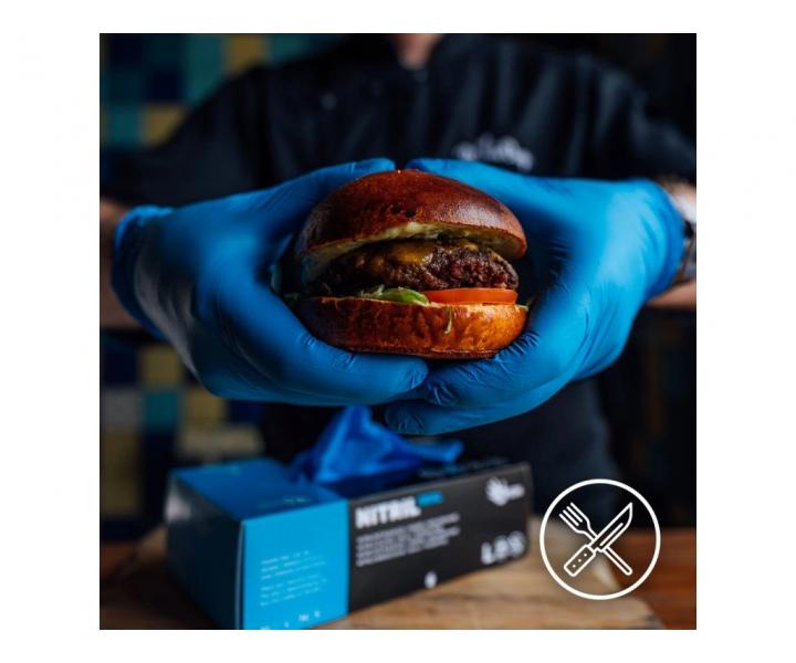 Nitrilov rukavice Espeon Nitril Ideal - 100 ks, modr, vekos XL