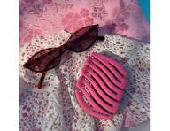 Kefa na vlasy s divia��mi a nylonov�mi �tetinami Sister Young Mila Pocket Hair Brush - tmavo ru�ov�