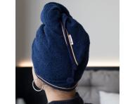 Turban na vlasy MaryBerry Full Moon - tmavo modr so zlatm prkom